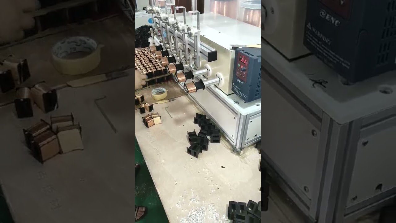 Six spindles automatic fine wire relay coil winding machine with wire twister