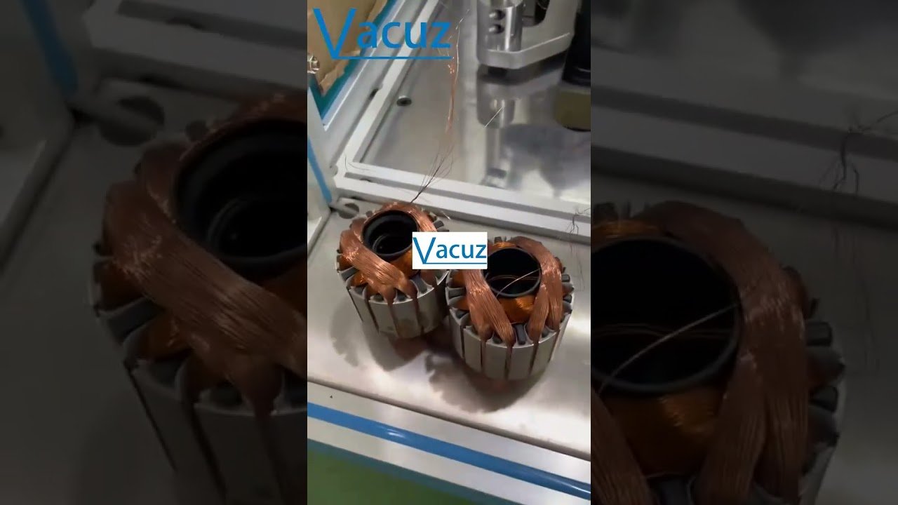 Vacuz Automatic BLDC Brushless Drone Outer Induction Motor Stator Coil Flying Fork Winding Machine