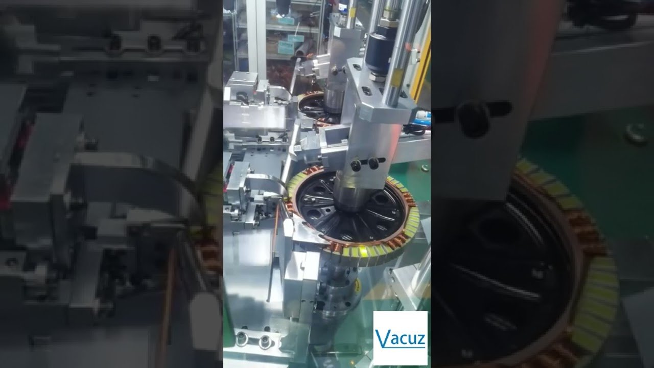 Automatic Two Stations Electric Car Wheel Hub Motor Flyer Fork Coil Stator Winding Machine