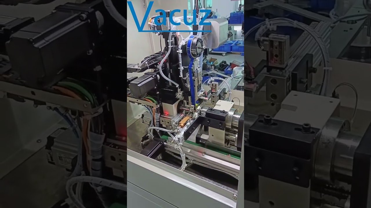 Vacuz Single Spindle Automatic Transformer Bobbin Coil Thick Wire Needle Winding Taping Machine