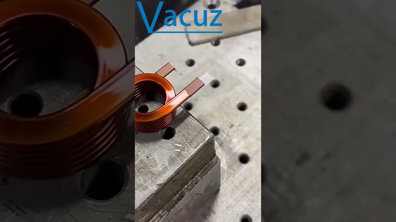 Vacuz 360℃ Flat Copper Wire Automatic Spring Coil Inductor Laser Peeling Skinning Machine Price