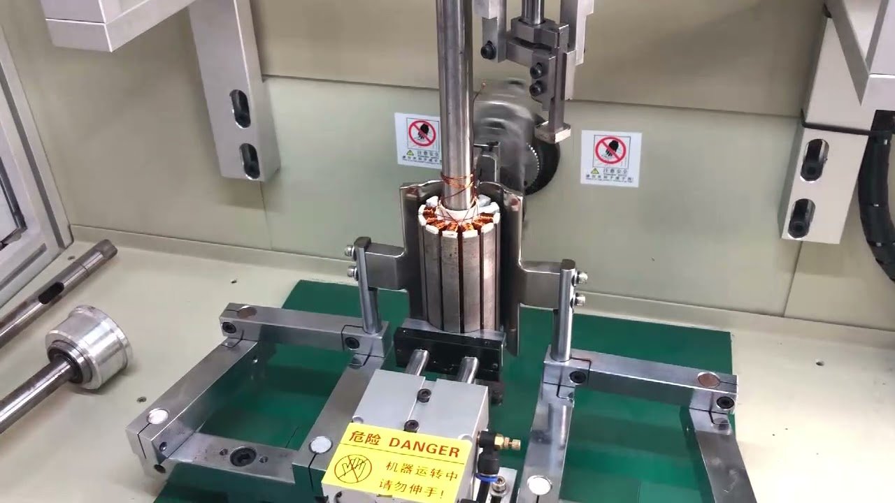 Vacuz Factory Automatic Motor Stator Coil Iron core winding machine with spiral winding Machine