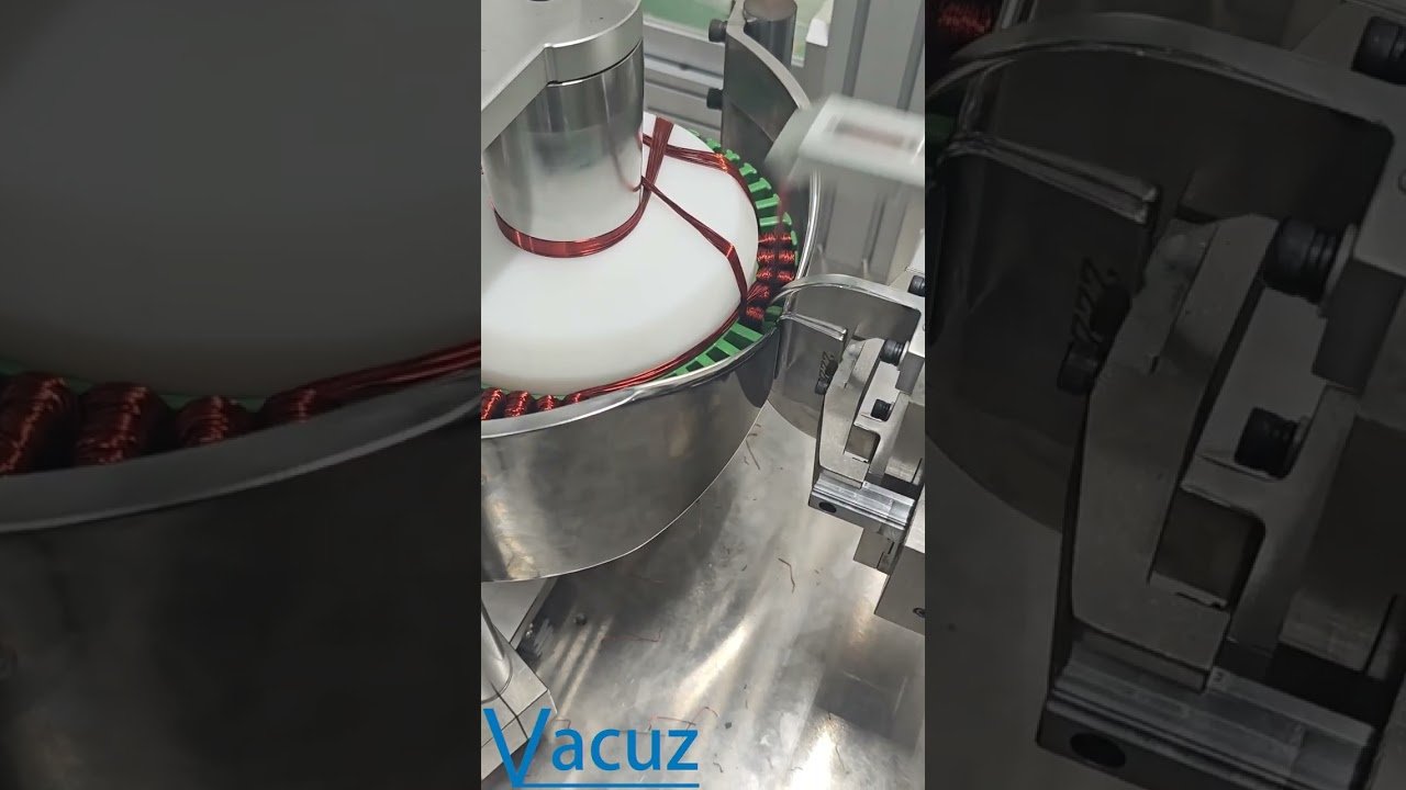 Vacuz 單工位 222.5mm 外徑 0.5mm*20pcs 定子自動毂 馬達線圈飛叉繞線機