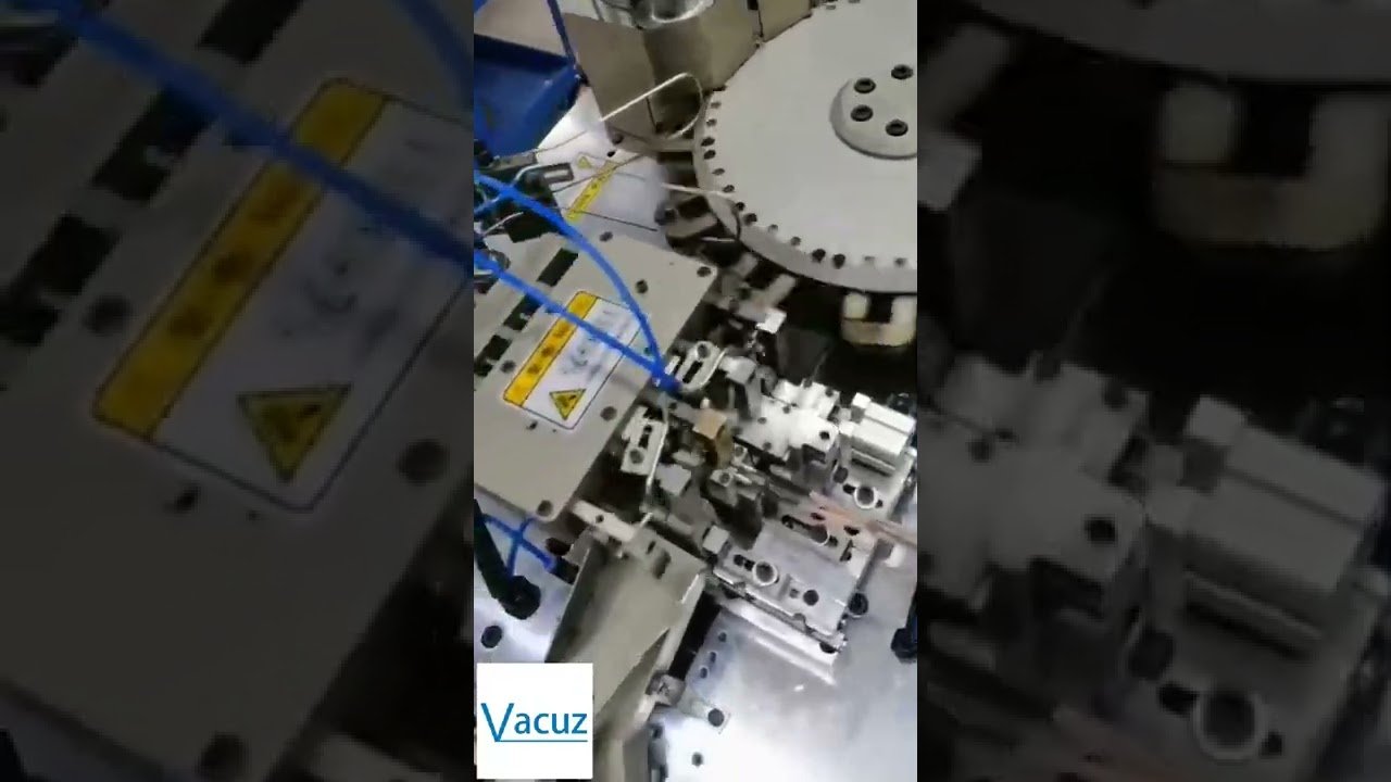 Automatic Drum Core Inductor Sleeve Heat Shrink Tube Dressing Insertion Cut Pin Machine