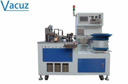 Vacuz Automatic Toroidal Core Inductor Sleeve Heat Shrink Tube Dressing Insertion Cut Pin Machine