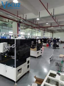 Vacuz Factory Automatic Transformer Coil Teflon Tube Insertion Winding Taping Casing Machine