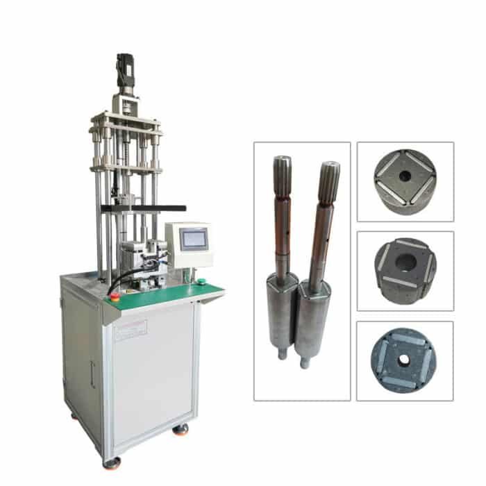 Máquina automática de carregamento de inserção magnética de núcleo de rotor longo (4 peças)