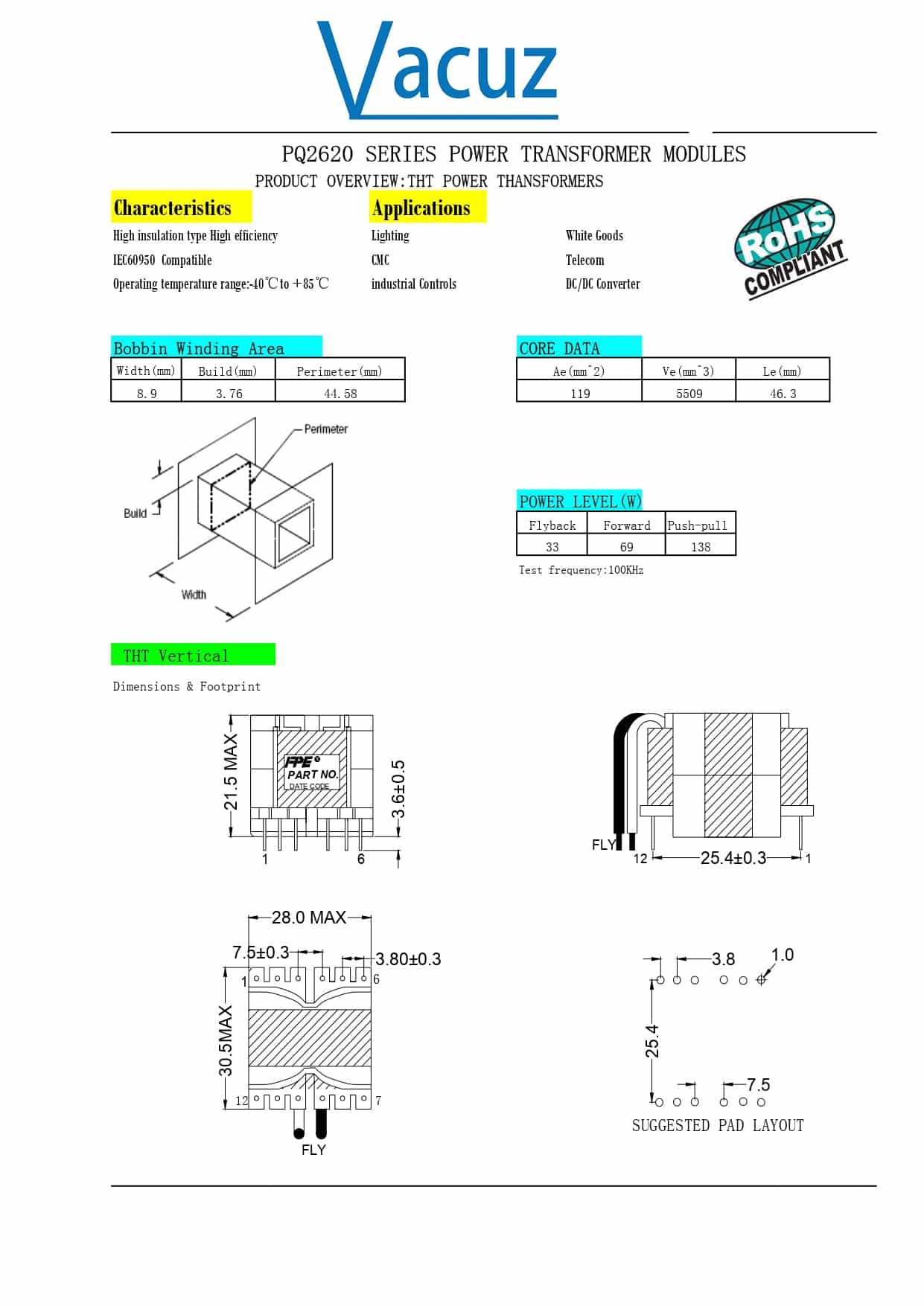 PQ2620-FPE Transformer