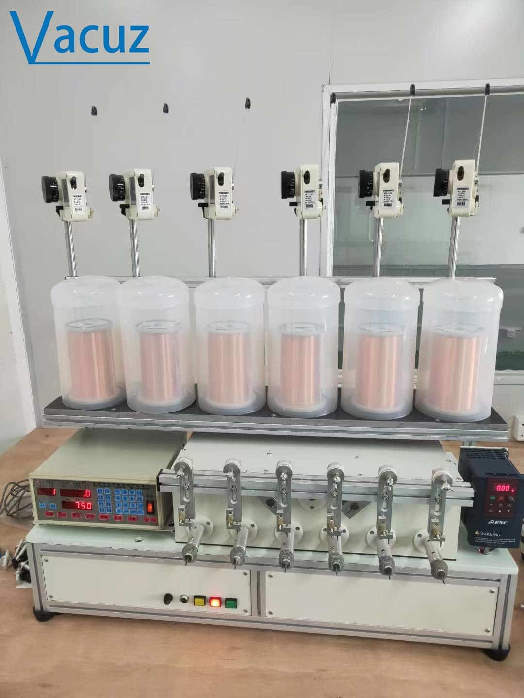 six spindle transformer coil winding machine