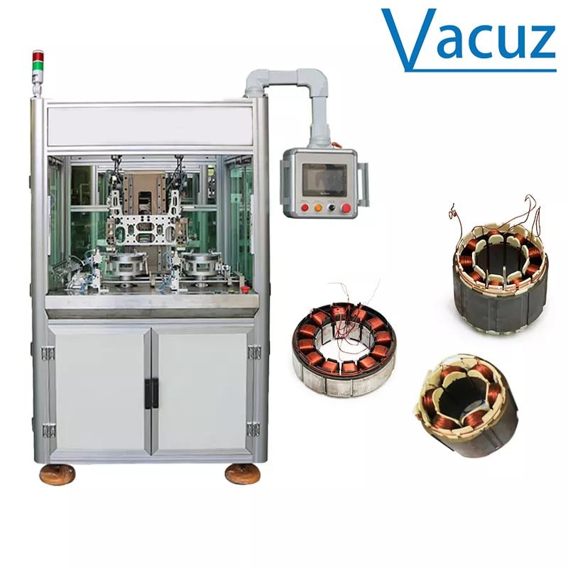 Factory Sale Double Stations Automatic BLDC Brushless Drone Inner Stator Lawnmower Motor Coil Needle Winding Machine