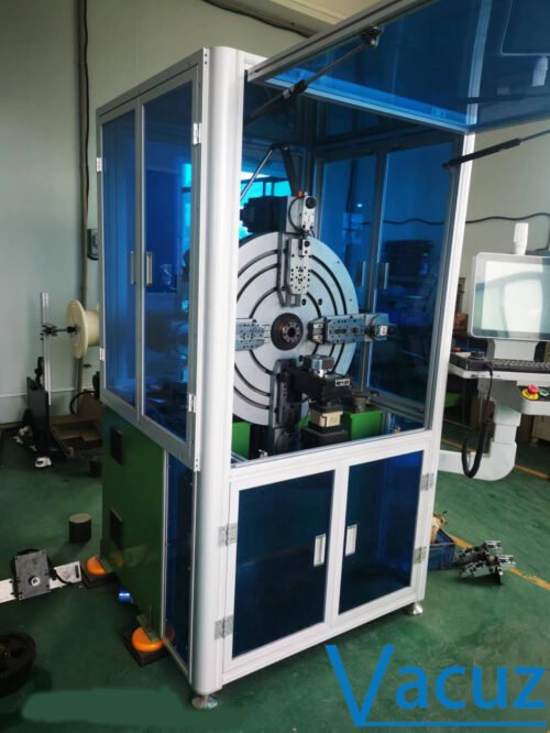 Servo Motor Fully Automatic Enameled Wire Flat Copper Wire Photovoltaic Toroidal Air Core Inductor Coil Vertical Winding Machine Equipment