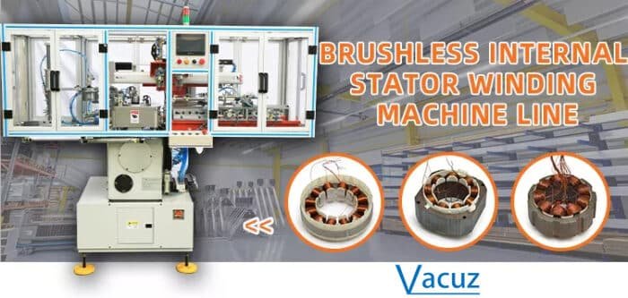 Vacuz Quality Automatic BLDC Brushless Drone Inner Stator Water Pump Motor Electric Tools Coil Needle Winding Machine Production Line