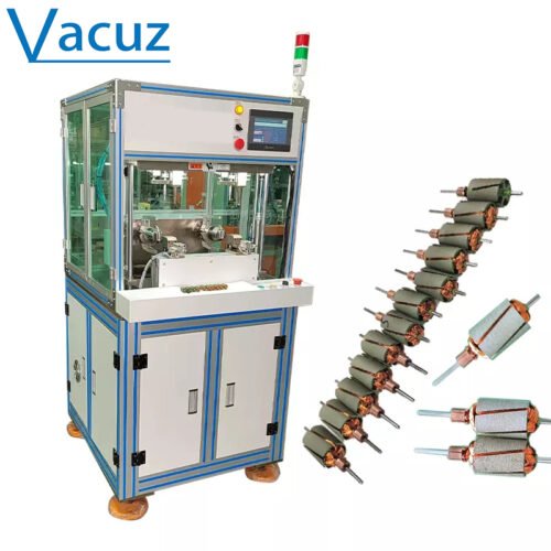 Vacuz Two Stations Armature Rotor Automatic Power Tools Turbine Motor Outer Coil Flying Fork Winding Machine