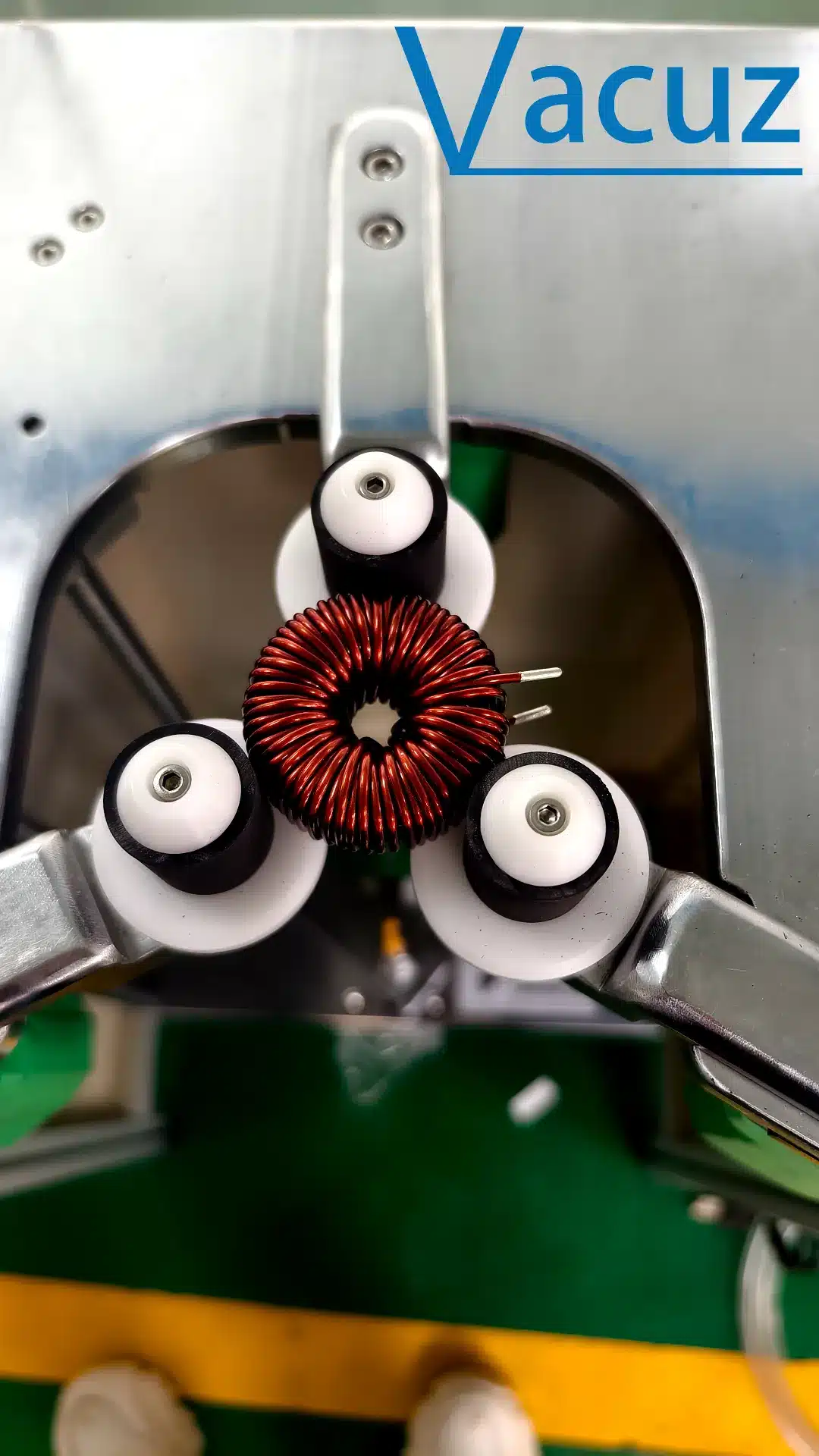 3.0mm max automatic pneumatic crochet type toroidal inductor choke coil core auto cornering hook needle copper wire winding machine