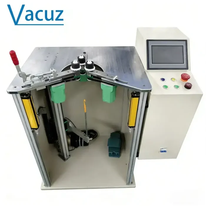 3.0mm max automatic pneumatic crochet type toroidal inductor choke coil core auto cornering hook needle copper wire winding machine