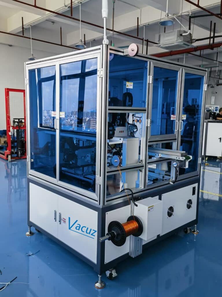 Cina Vacuz doppie stazioni automatico modo comune induttore bobina toroidale uncinetto macchina di avvolgimento spedizione