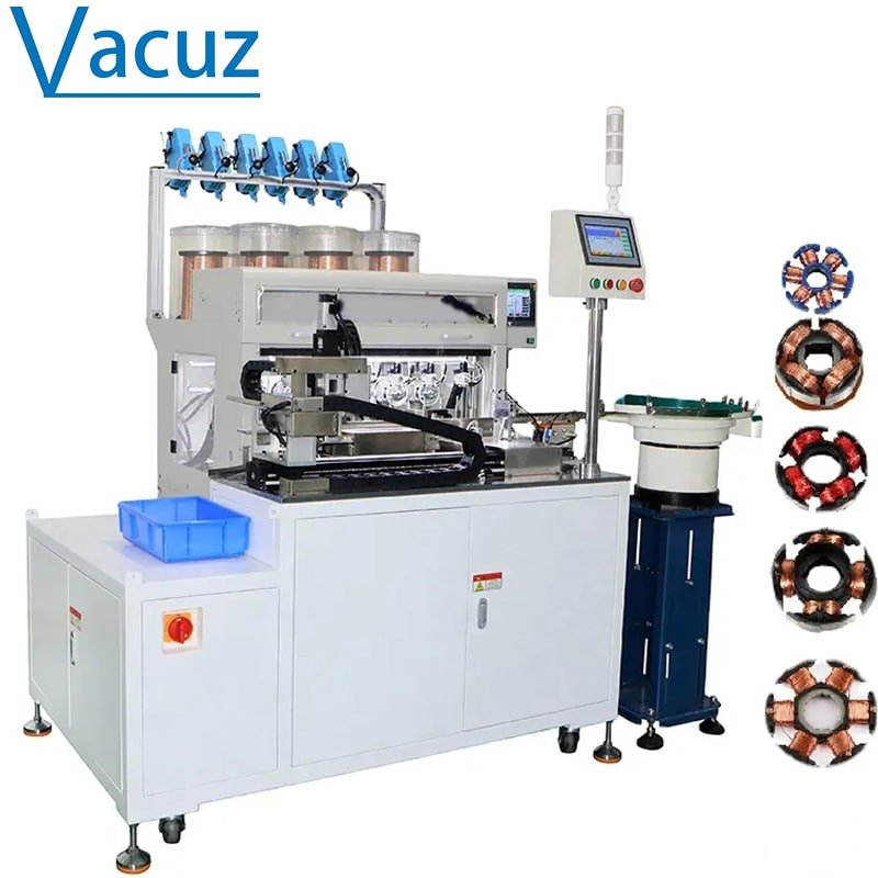 Outer Stator Vibrate Plate Feeding Vacuz Fully Automatic BLDC Brushless Drone UAV Cooling Fan Motor Coil Flying Fork Winding Machine Manufacturer