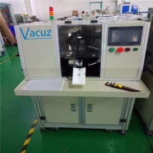 Vacuz Double Spindle Flying Fork Automatic Single Station Brushed Armature Rotor Vacuum Cleaner Sweeper Motor Coil Winding Machine Equipment Manufacturer