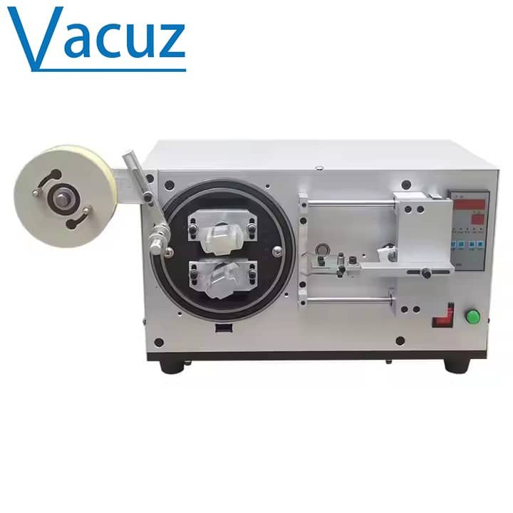 Máquina de enrolamento de fita de isolamento de transformador automática Vacuz de eixo duploMáquina de enrolamento de bobina de transformador semiautomática