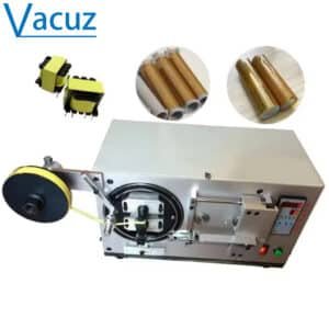 Máquina de enrolamento de fita de isolamento de transformador automática Vacuz de eixo duploMáquina de enrolamento de bobina de transformador semiautomática