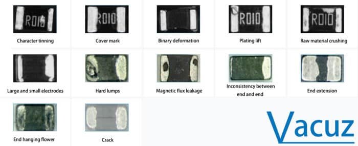 Vacuz Chip resistor and capacitor appearance inspection