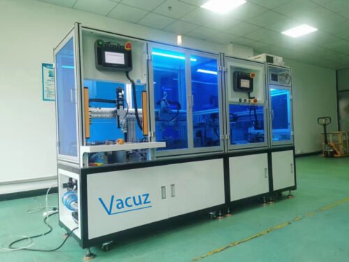 Customizable Vacuz Automatic SQ Toroidal Flat Wire Inductor Coil Lead Wire Pin Cutting Forming Tin Welding Soldering Plastic Base Assembly Comprehensive Testing Machine Production Line