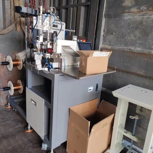 Vacuz R&D 全自动铁氧体磁芯大电流 PFC 扼流线圈空调器环形电感器钩针扁线垂直绕线机