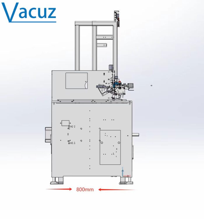 Vacuz R&D Automatic Ferrite Core High Current PFC Choke Coil Air Conditioner Toroidal Inductor Crochet Hook Flat Wire Vertical Winding Machine