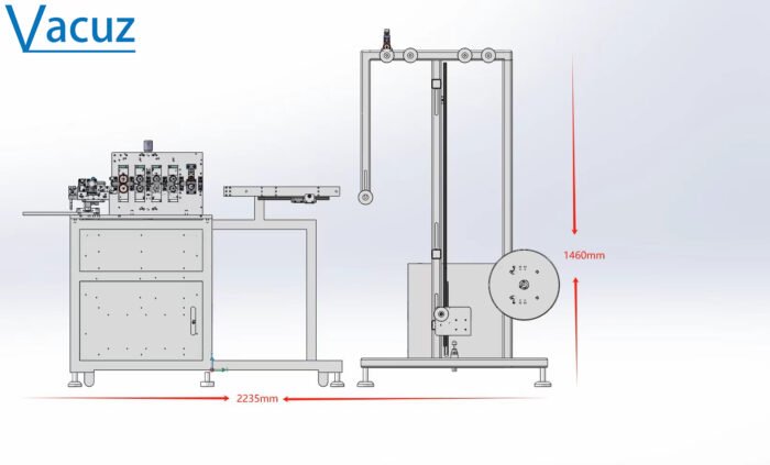 Vacuz R&D Automático Núcleo de Ferrita Alta Corriente PFC Choke Coil Aire Acondicionado Inductor Toroidal Gancho de Crochet Alambre Plano Máquina de Bobinado Vertical