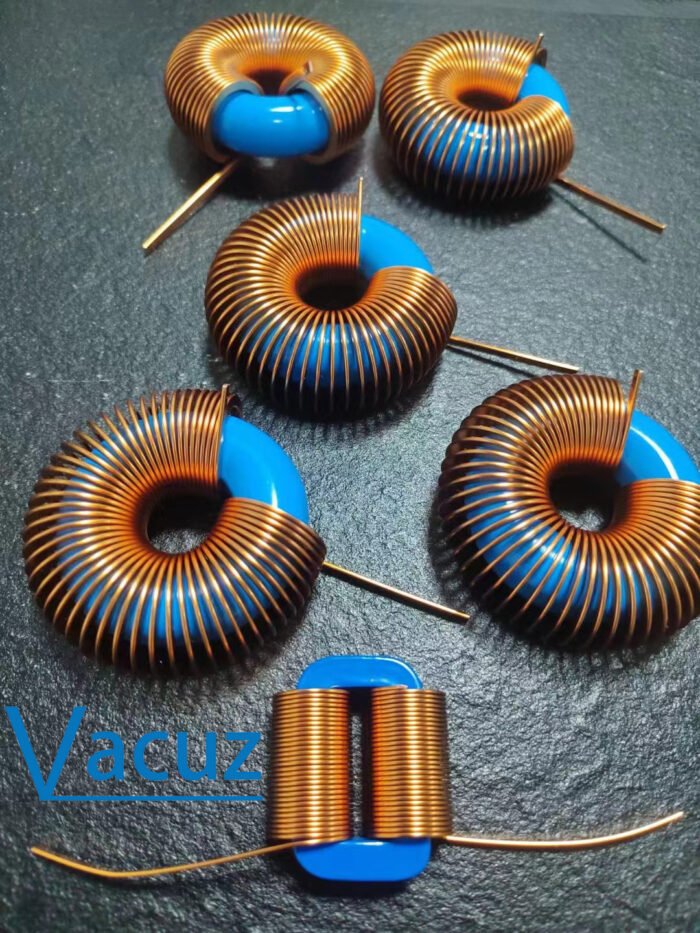 Vacuz R&D Automatic Ferrite Core High Current PFC Choke Coil Air Conditioner Toroidal Inductor Crochet Hook Flat Wire Vertical Winding Machine