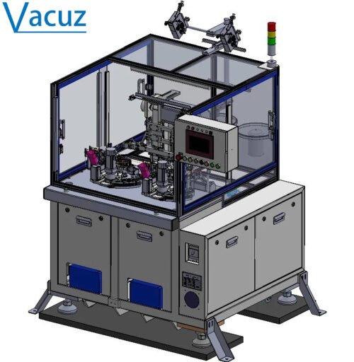 Vacuz R&D 2 스테이션 자동 내부 BLDC 브러시리스 모터 고정자 코일 바늘 권선 기계 장비