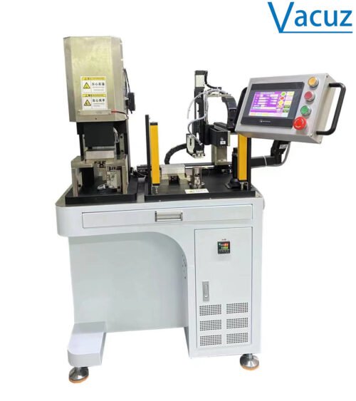 Vacuz Coreless Motor Coil Inductor Automatic Glue Dispensing Patch Pressing Tablet Forming Flatten Machine