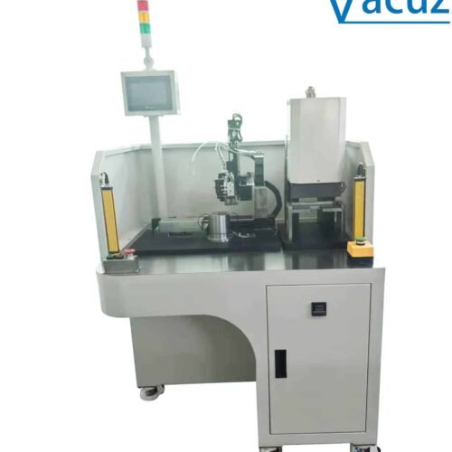 Vacuz Coreless Motor Coil Inductor Automatic Glue Dispensing Patch Pressing Tablet Forming Flatten Machine
