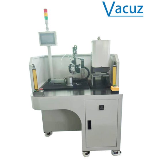 Vacuz Coreless Motor Coil Inductor Automatic Glue Dispensing Patch Pressing Tablet Forming Flatten Machine