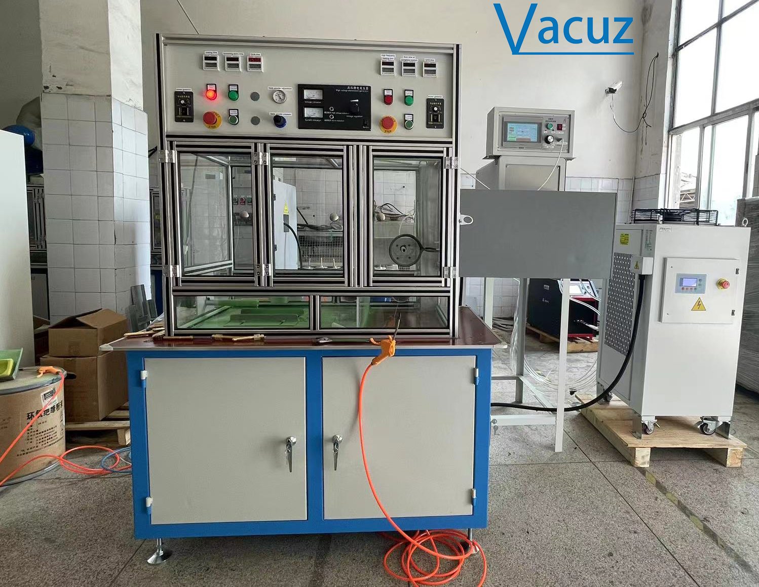 Vertical Lab Type Automatic Electrostatic Epoxy Powder Coating Machine For Rotor Drone Stator BLDC FPV UAV Motor Core