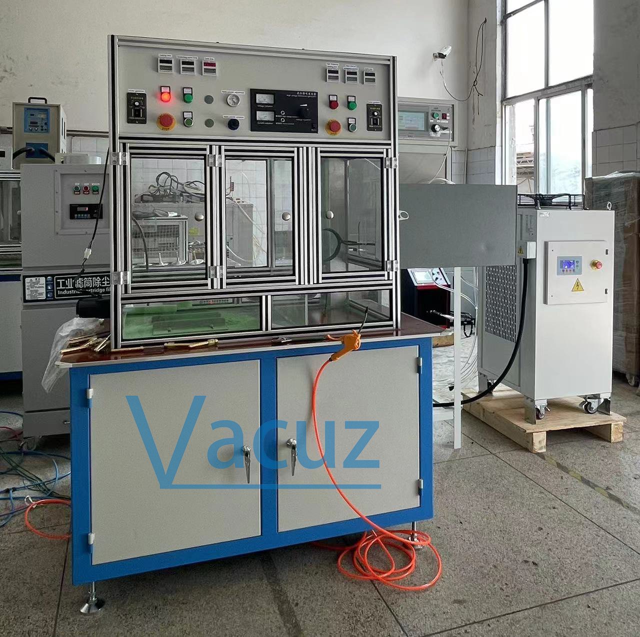 Vertical Lab Type Automatic Electrostatic Epoxy Powder Coating Machine For Rotor Drone Stator BLDC FPV UAV Motor Core