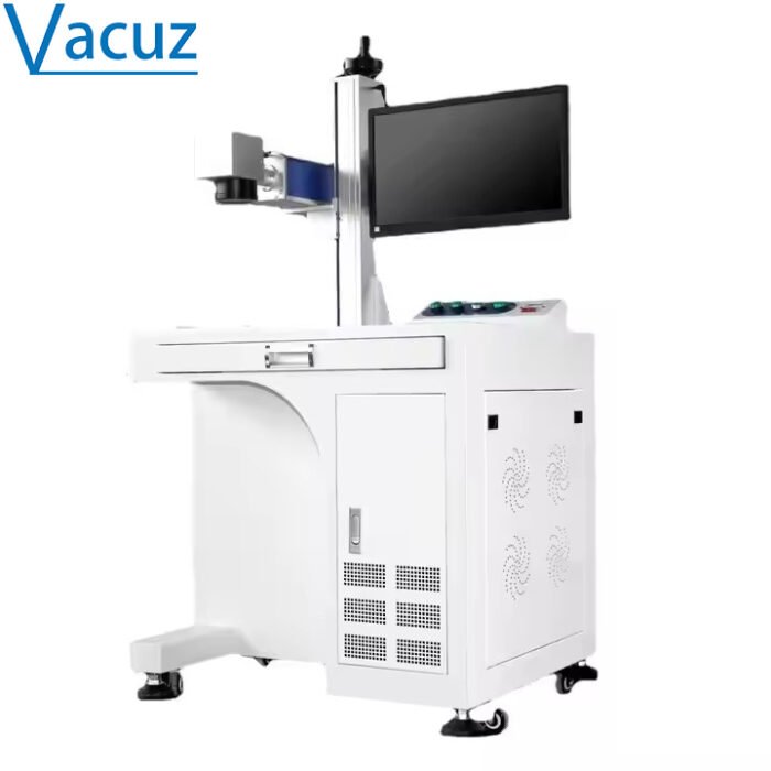 30W50W100W Vacuz Fiber Laser Marking Machine for Transformer Toroidal Motor Bobbin Stator Coil Air Cooled Supports AI DXF DST Home Use