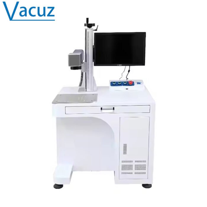 30W50W100W Vacuz Fiber Laser Marking Machine for Transformer Toroidal Motor Bobbin Stator Coil Air Cooled Supports AI DXF DST Home Use