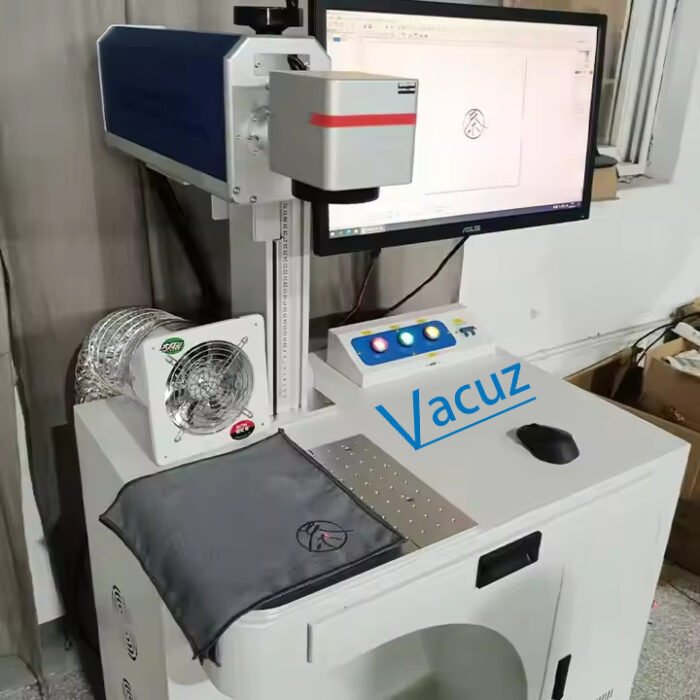 30W50W100W Vacuz Fiber Laser Marking Machine for Transformer Toroidal Motor Bobbin Stator Coil Air Cooled Supports AI DXF DST Home Use