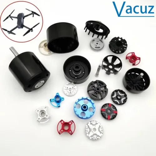CNC İşleme FPV Drone Yapma Parçaları Metal Parçalar Alüminyum Özel CNC Torna Freze Parçaları İHA Drone Fırçasız Motor Kapağı Mil Kabuğu