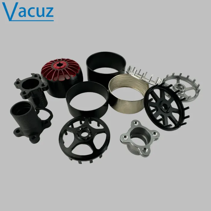 CNC İşleme FPV Drone Yapma Parçaları Metal Parçalar Alüminyum Özel CNC Torna Freze Parçaları İHA Drone Fırçasız Motor Kapağı Mil Kabuğu