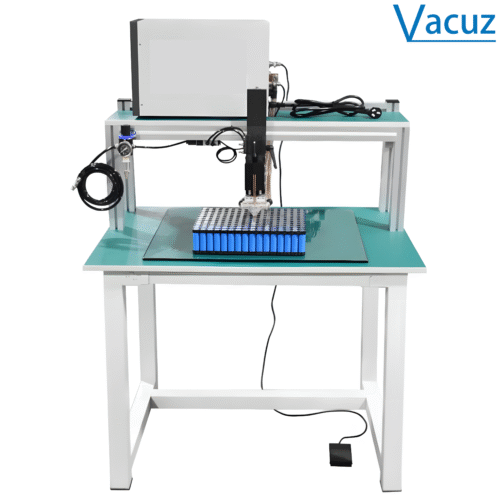 Pneumatic Gantry Manual Battery Pack Spot Welder Machine Spot Welder for Cylindrical Battery 18650 26650 21700 Welding