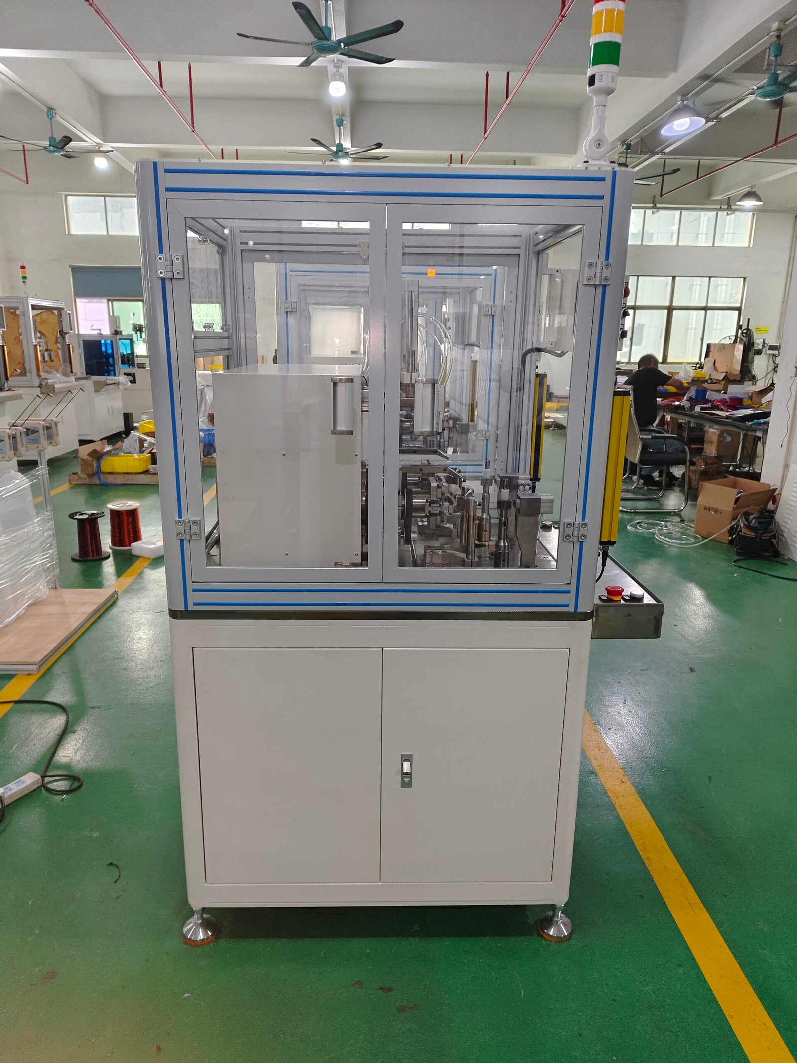 Two Sets Double Stations Drone Motor Automatic FPV Stator Core Winding Machines + Two Sets BLDC Drone FPV Rotor Core 2 Sides Dynamic Balancing Machines Shipment