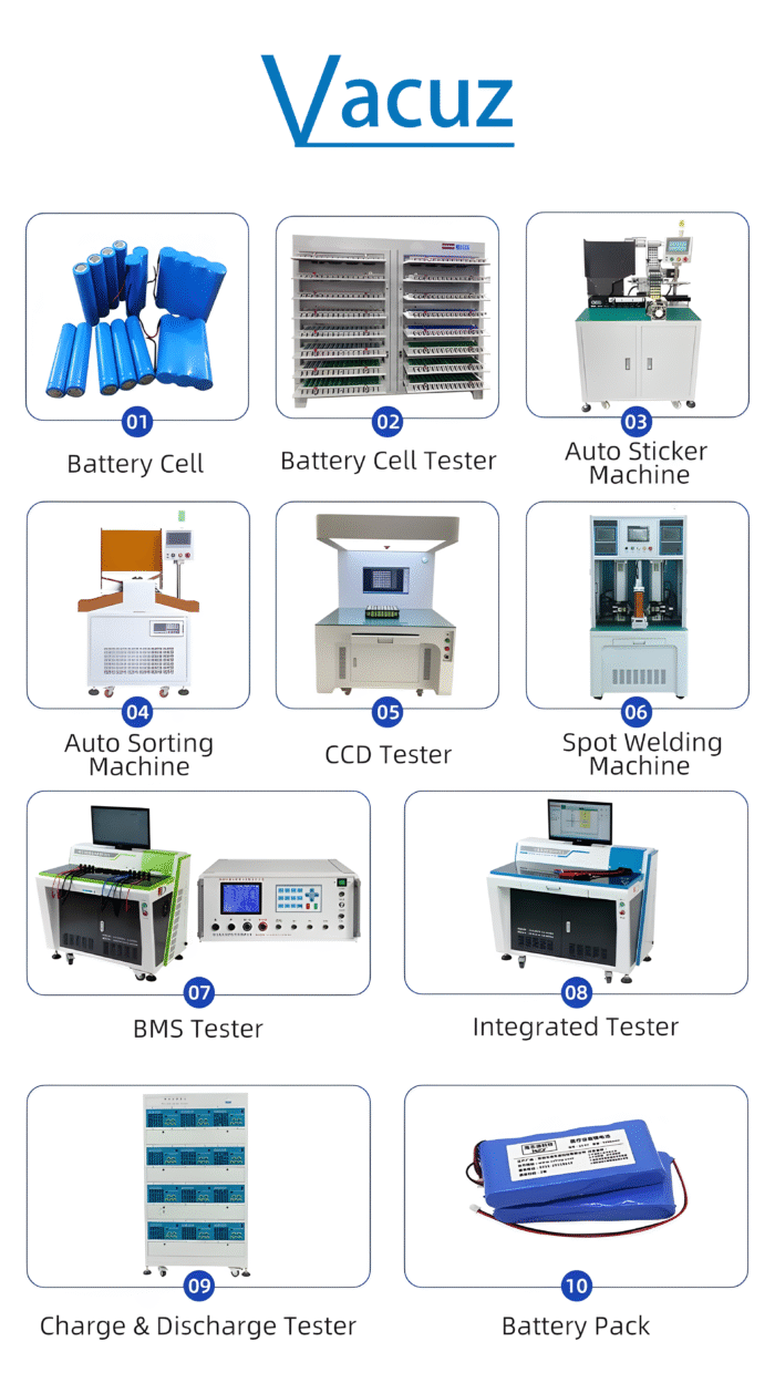 Vacuz Cylindrical Battery Pack Assembly Process And Equipment