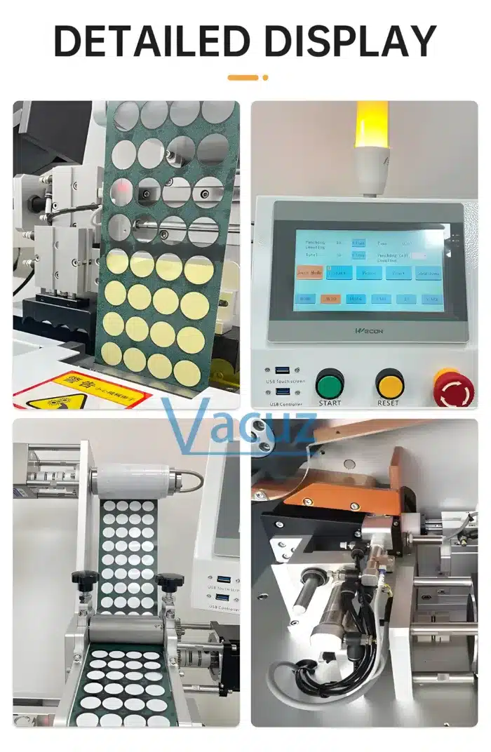 Vacuz Yüksek Frekanslı Silindirik Pil Hücreleri Kağıt Yapıştırma Makinesi 18650 26650 32650 21700 Pil Hücresi Yalıtım Kağıdı Yapıştırma için Ekipman