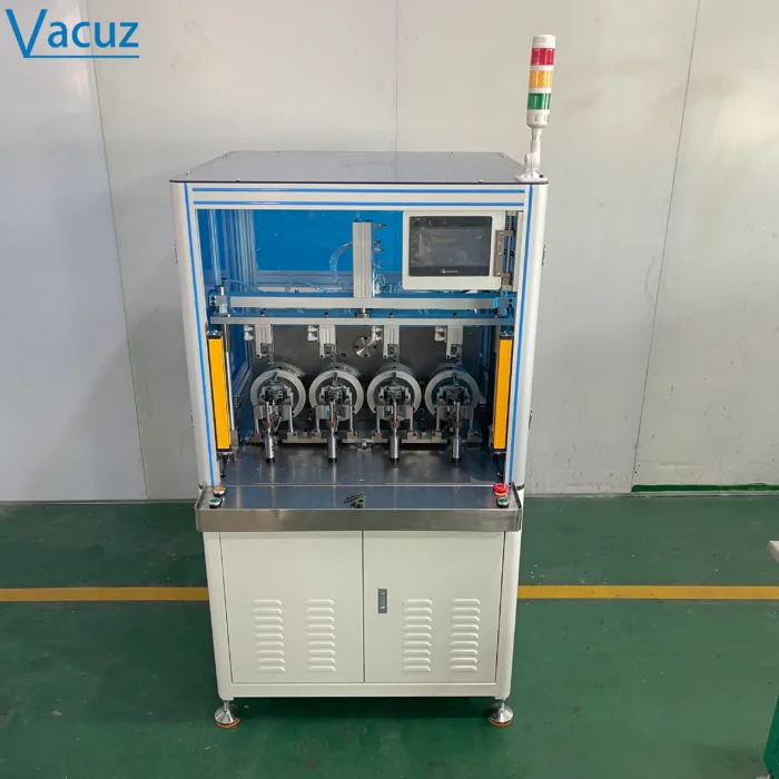 Vacuz 4 Stations FPV Drone 3115 Stator Core Automatic BLDC Motor Coil Flying Fork Winding Machine Equipment
