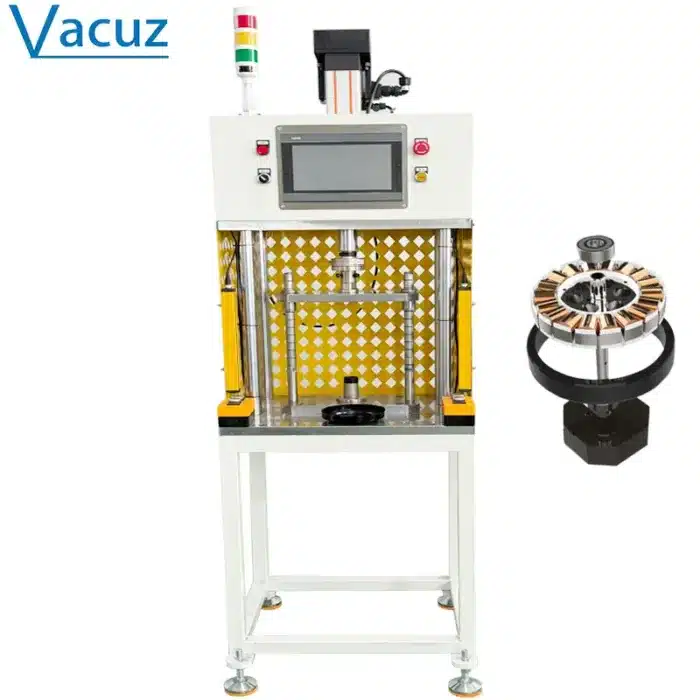 Vacuz 5 Tons Electric Servo Press Machine For BLDC AC Ceiling Fan Motor Parts Drone Rotor Parts Bearing Shaft Ring Stator Coil Assembly
