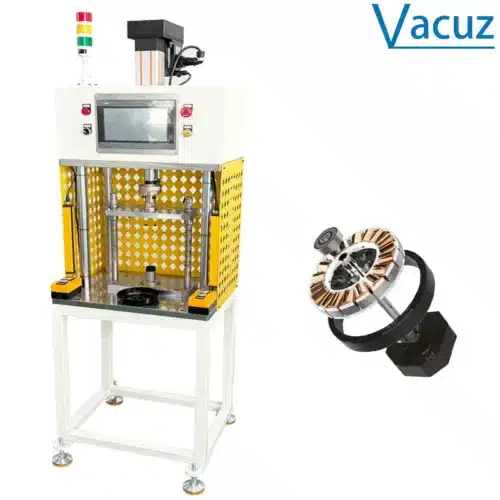 Vacuz 5 Tons Electric Servo Press Machine For BLDC AC Ceiling Fan Motor Parts Drone Rotor Parts Bearing Shaft Ring Stator Coil Assembly