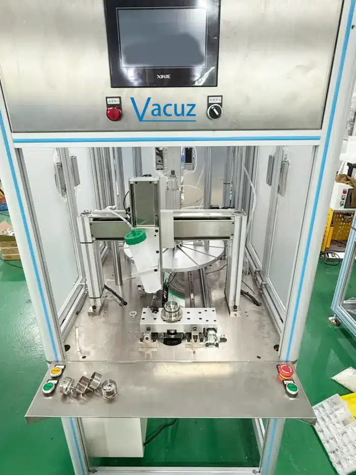 Vacuz R&D Sliding Table Type 3115 3520 FPV Drone BLDC Motor Rotor Parts Automatic Ring Cover Glue Dispenser N52H NdFeB Magnets Insertion Assembly Machine