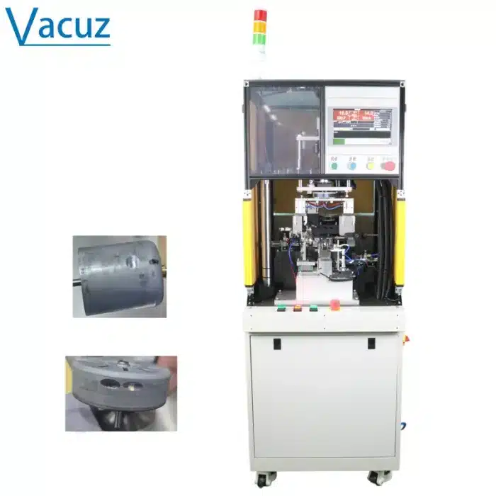 Vacuz Two Stations Automatic Correction FPV Drone External Rotor Ring Drilling Milling Weight Removing Motor Balancing Machine